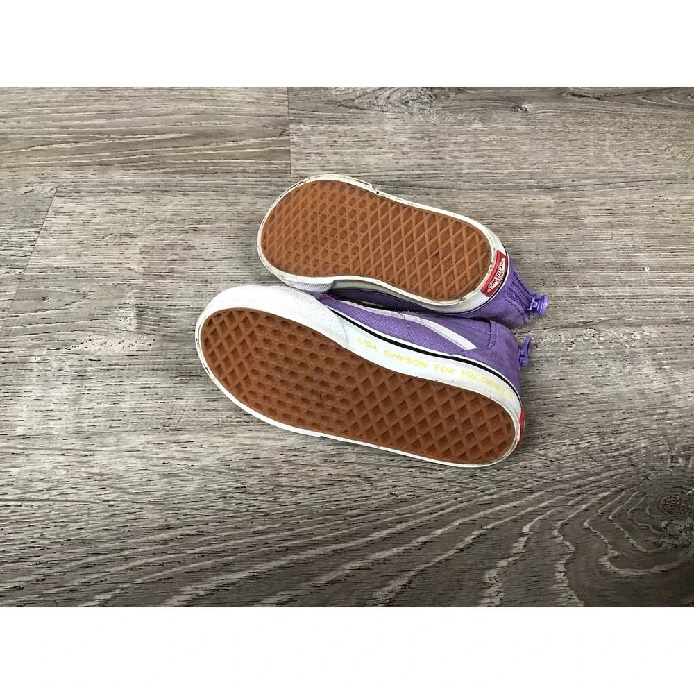Vans The Simpsons Toddler Size 6.5 Lisa For President Sk8Hi Sneaker Shoes